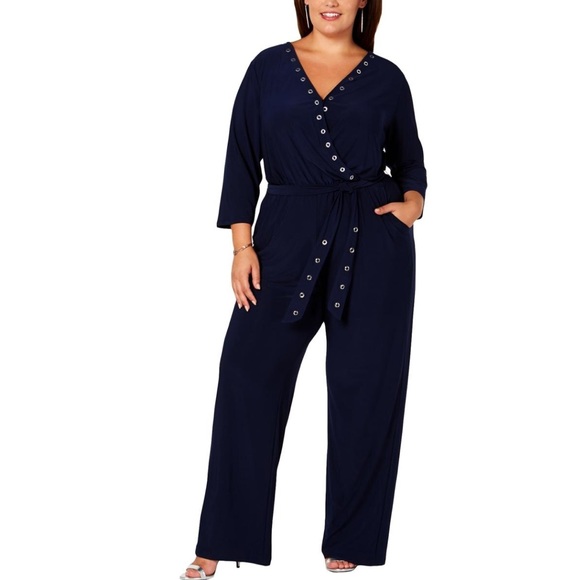 NY Collection Pants - NY COLLECTION GROMMET JUMPSUIT NWT SIZE 1x